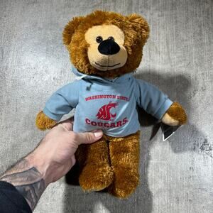 Washington State Cougars 13” Hoodie Bear Plush NCAA Official Team Spirit NWT